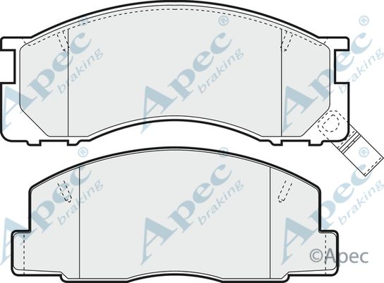 APEC BRAKING Комплект тормозных колодок, дисковый тормоз PAD744